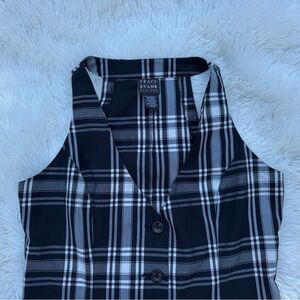 Tracy Evans Plaid Vest